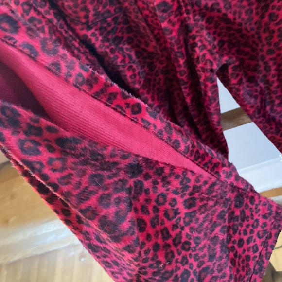 TUNNEL VISION VINTAGE VELVET ANIMAL PRINT PANTS HIPPIE ROCKABILLY PIN UP 4 XL - Picture 6 of 7